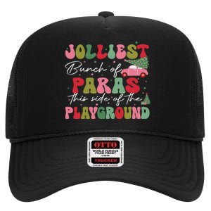 Jolliest Bunch Of Paras This Side Of The Playground Xmas High Crown Mesh Back Trucker Hat