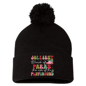 Jolliest Bunch Of Paras This Side Of The Playground Xmas Pom Pom 12in Knit Beanie