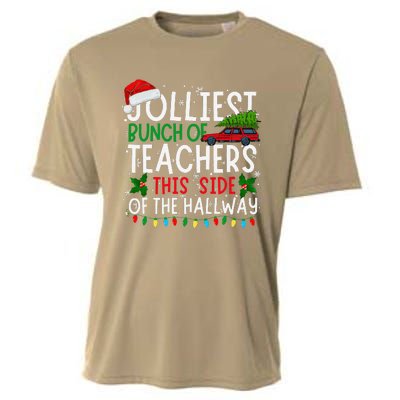 Jolliest Bunch Of Teachers This Side Of The Hallway Xmas Cooling Performance Crew T-Shirt