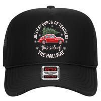 Jolliest Bunch Of Teachers This Side Of The Hallway Xmas High Crown Mesh Back Trucker Hat