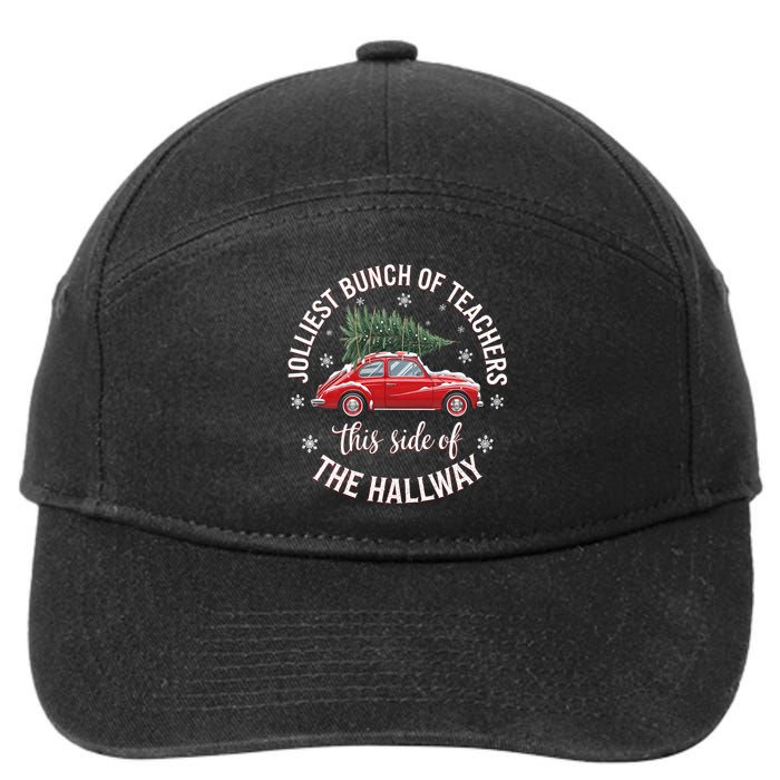 Jolliest Bunch Of Teachers This Side Of The Hallway Xmas 7-Panel Snapback Hat