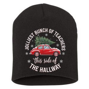 Jolliest Bunch Of Teachers This Side Of The Hallway Xmas Short Acrylic Beanie