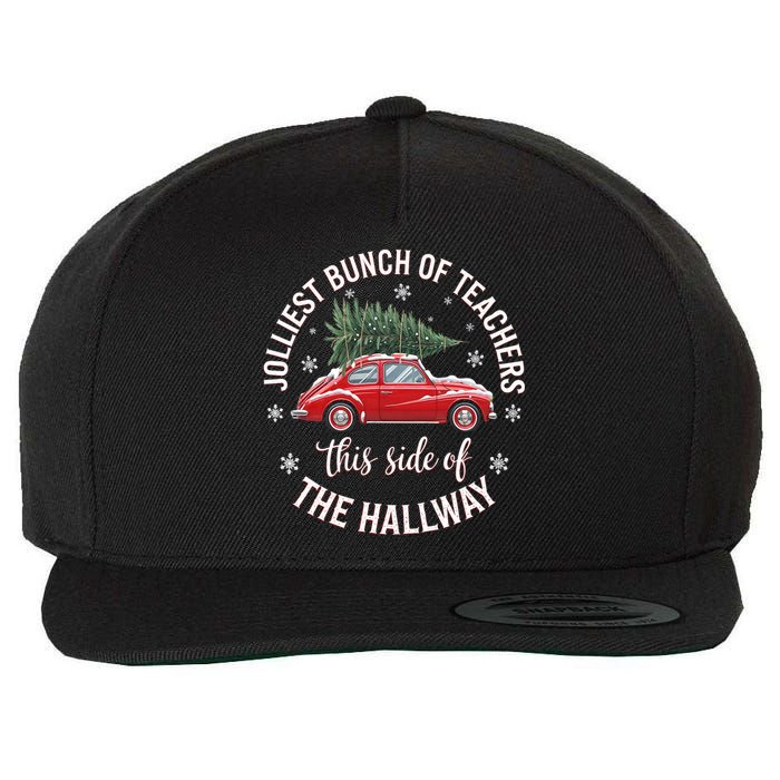 Jolliest Bunch Of Teachers This Side Of The Hallway Xmas Wool Snapback Cap