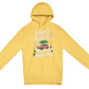 Jolliest Bunch Of Teachers This Side Of The Hallway Xmas Premium Pullover Hoodie