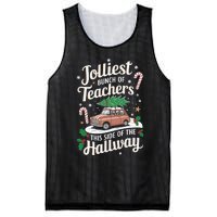 Jolliest Bunch Of Teachers This Side Of The Hallway Xmas Mesh Reversible Basketball Jersey Tank