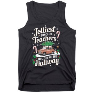 Jolliest Bunch Of Teachers This Side Of The Hallway Xmas Tank Top