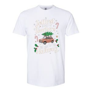 Jolliest Bunch Of Teachers This Side Of The Hallway Xmas Softstyle CVC T-Shirt