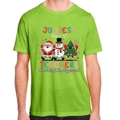 Jolliest Bunch Of Teachers This Side Of The Playground Xmas Adult ChromaSoft Performance T-Shirt