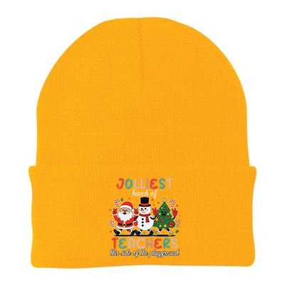 Jolliest Bunch Of Teachers This Side Of The Playground Xmas Knit Cap Winter Beanie