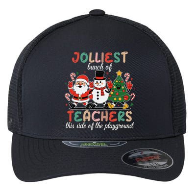 Jolliest Bunch Of Teachers This Side Of The Playground Xmas Flexfit Unipanel Trucker Cap