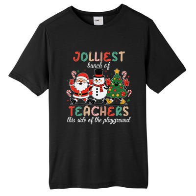 Jolliest Bunch Of Teachers This Side Of The Playground Xmas Tall Fusion ChromaSoft Performance T-Shirt