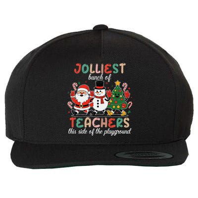 Jolliest Bunch Of Teachers This Side Of The Playground Xmas Wool Snapback Cap