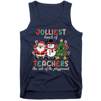 Jolliest Bunch Of Teachers This Side Of The Playground Xmas Tank Top