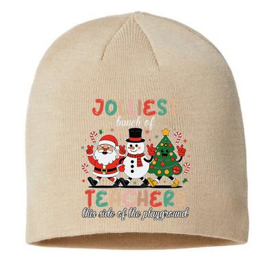 Jolliest Bunch Of Teachers This Side Of The Playground Xmas Sustainable Beanie