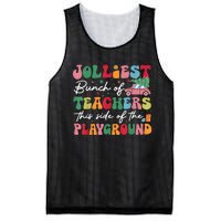 Jolliest Bunch Of Teachers This Side Of The Playground Xmas Mesh Reversible Basketball Jersey Tank