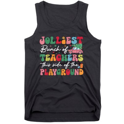 Jolliest Bunch Of Teachers This Side Of The Playground Xmas Tank Top