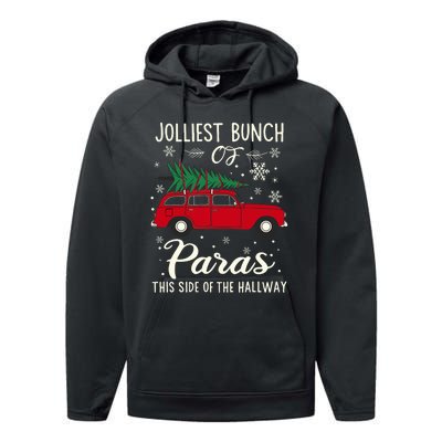 Jolliest Bunch Of Paras This Side Of The Hallway Xmas Performance Fleece Hoodie