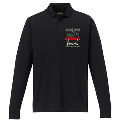 Jolliest Bunch Of Paras This Side Of The Hallway Xmas Performance Long Sleeve Polo