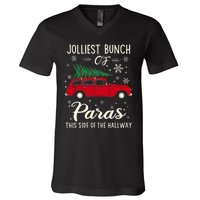 Jolliest Bunch Of Paras This Side Of The Hallway Xmas V-Neck T-Shirt