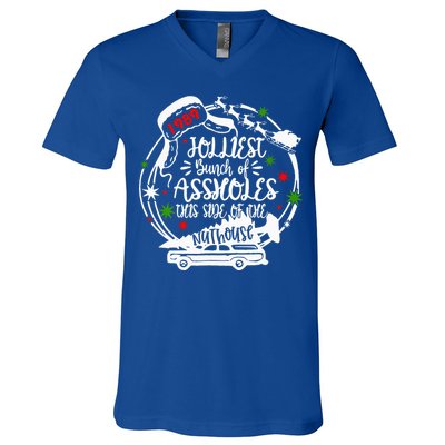 Jolliest Bunch Of Assholes This Side Of The Nut House Xmas  V-Neck T-Shirt