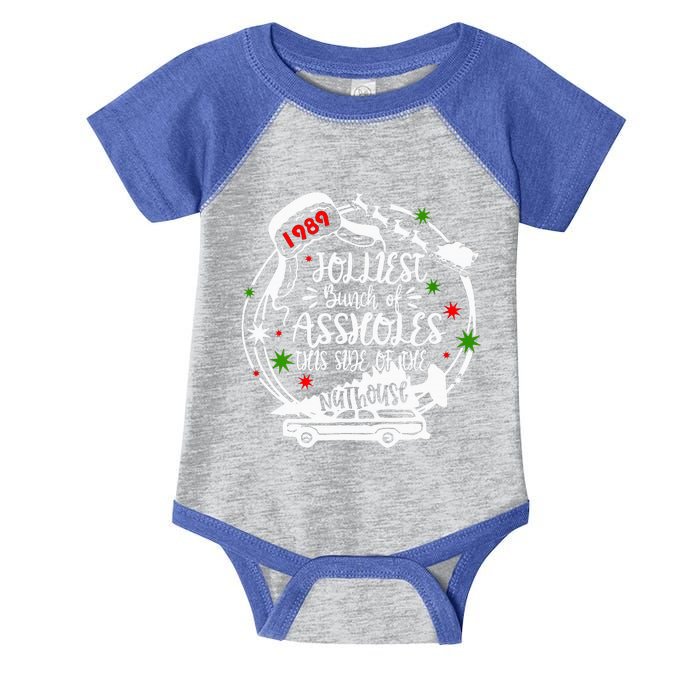 Jolliest Bunch Of Assholes This Side Of The Nut House Xmas  Infant Baby Jersey Bodysuit