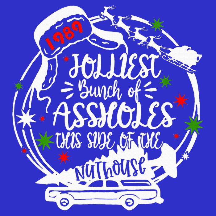 Jolliest Bunch Of Assholes This Side Of The Nut House Xmas  Short Acrylic Beanie