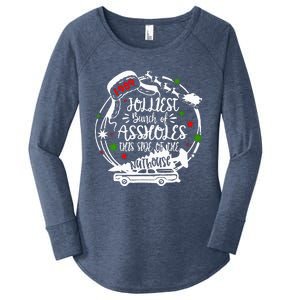 Jolliest Bunch Of Assholes This Side Of The Nut House Xmas  Women's Perfect Tri Tunic Long Sleeve Shirt