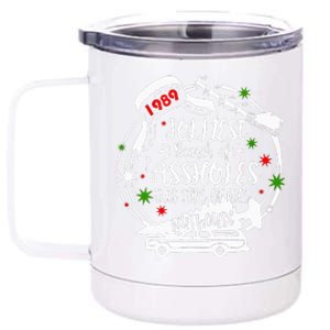 Jolliest Bunch Of Assholes This Side Of The Nut House Xmas  12 oz Stainless Steel Tumbler Cup