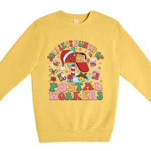 Jolliest Bunch Of Postal Workers Christmas Mail Carrier Premium Crewneck Sweatshirt