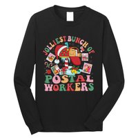 Jolliest Bunch Of Postal Workers Christmas Mail Carrier Long Sleeve Shirt