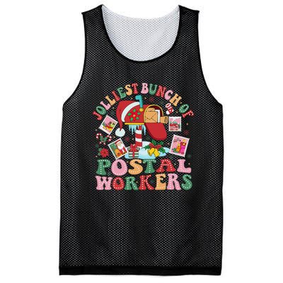 Jolliest Bunch Of Postal Workers Christmas Mail Carrier Mesh Reversible Basketball Jersey Tank