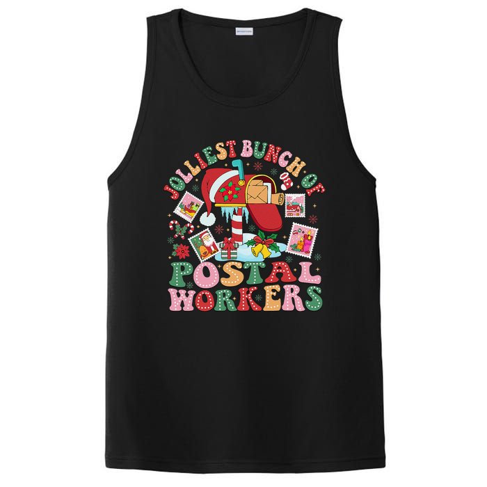 Jolliest Bunch Of Postal Workers Christmas Mail Carrier PosiCharge Competitor Tank