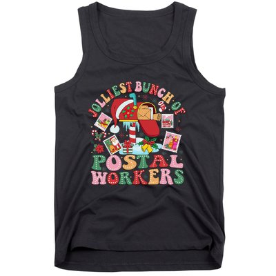 Jolliest Bunch Of Postal Workers Christmas Mail Carrier Tank Top