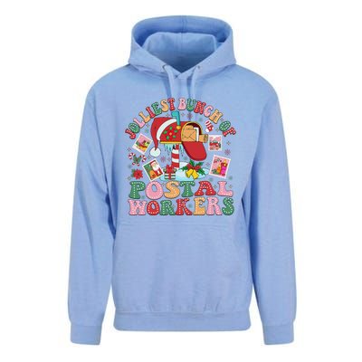 Jolliest Bunch Of Postal Workers Christmas Mail Carrier Unisex Surf Hoodie