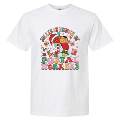 Jolliest Bunch Of Postal Workers Christmas Mail Carrier Garment-Dyed Heavyweight T-Shirt