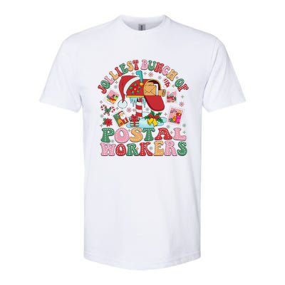 Jolliest Bunch Of Postal Workers Christmas Mail Carrier Softstyle CVC T-Shirt