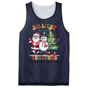 Jolliest Bunch Of Teachers This Side Of The Playground Xmas Mesh Reversible Basketball Jersey Tank