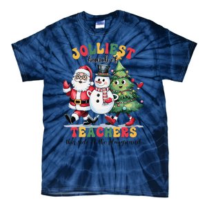 Jolliest Bunch Of Teachers This Side Of The Playground Xmas Tie-Dye T-Shirt