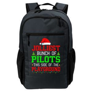 Jolliest Bunch Of Pilots Of Playground Christmas Job Team Daily Commute Backpack