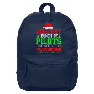 Jolliest Bunch Of Pilots Of Playground Christmas Job Team 16 in Basic Backpack