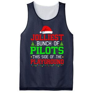 Jolliest Bunch Of Pilots Of Playground Christmas Job Team Mesh Reversible Basketball Jersey Tank