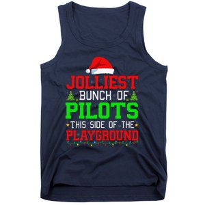 Jolliest Bunch Of Pilots Of Playground Christmas Job Team Tank Top