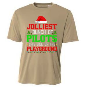 Jolliest Bunch Of Pilots Of Playground Christmas Job Team Cooling Performance Crew T-Shirt