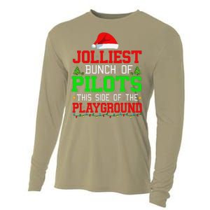 Jolliest Bunch Of Pilots Of Playground Christmas Job Team Cooling Performance Long Sleeve Crew