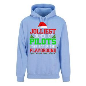 Jolliest Bunch Of Pilots Of Playground Christmas Job Team Unisex Surf Hoodie