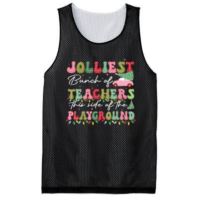 Jolliest Bunch Of Teachers This Side Of The Playground Teach Mesh Reversible Basketball Jersey Tank