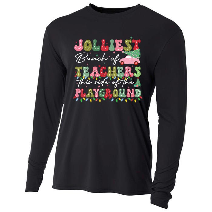 Jolliest Bunch Of Teachers This Side Of The Playground Teach Cooling Performance Long Sleeve Crew