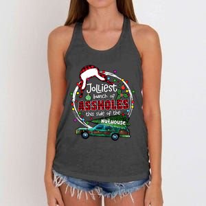 Jolliest Bunch Of Assholes This Side Of The Nut House Women's Knotted Racerback Tank