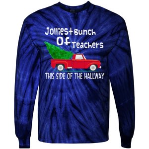 Jolliest Bunch Of Teachers This Side Of The Hallway Xmas Tie-Dye Long Sleeve Shirt