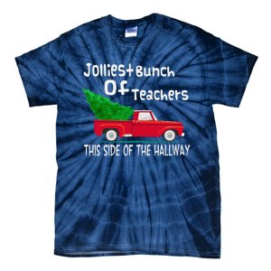 Jolliest Bunch Of Teachers This Side Of The Hallway Xmas Tie-Dye T-Shirt